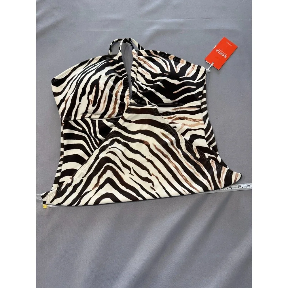 Sofia By Sofia Vergara bathing suit one piece size XL (16-18) Animal Print NWT